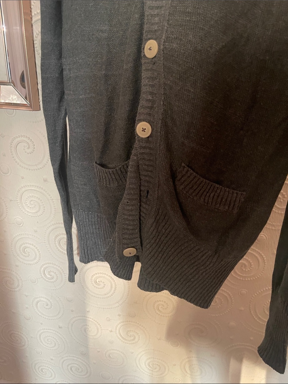Vivienne Westwood Men's Charcoal Gray V-Neck Cardigan - Picture 4 of 9